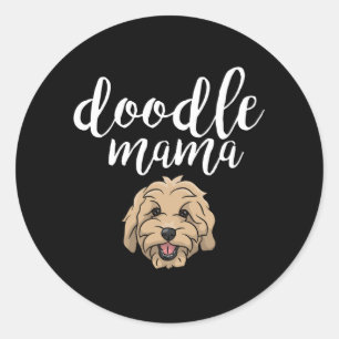 Goldendoodle Mamma Doodle Mamma Runt Klistermärke