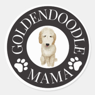 Goldendoodle Mamma Sticker Runt Klistermärke