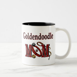 Goldendoodle mammamugg Två-Tonad mugg