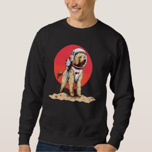 Goldendoodle Mars Rolig hund Astronaut Lång Ärmad Tröja