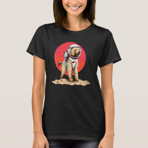 Goldendoodle Mars Rolig hund Astronaut T Shirt