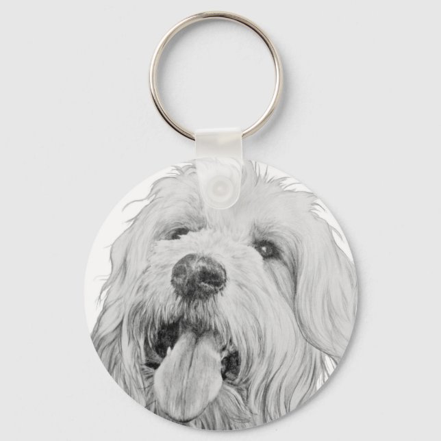 Goldendoodle Nyckelring (Framsida)