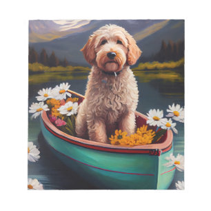 Goldendoodle på paddel: Ett naturskönt äventyr Anteckningsblock