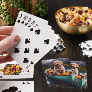 Goldendoodle på paddel: Ett naturskönt äventyr Casinokort