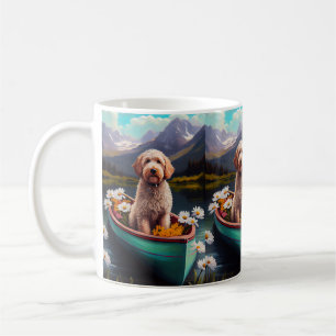 Goldendoodle på paddel: Ett naturskönt äventyr Kaffemugg