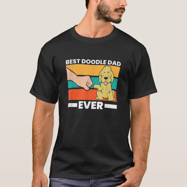 Goldendoodle Pappa Best Doodle Pappa någonsin T Shirt (Framsida)