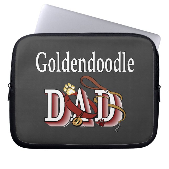 Goldendoodle Pappa Laptop Fodral (Framsidan)