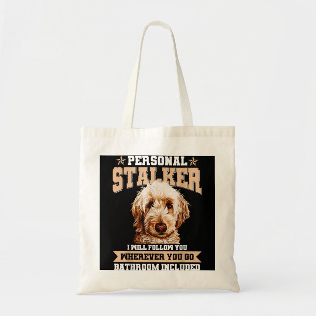 Goldendoodle Personal Stalker Funny Golden Doodle Tygkasse (Framsidan)