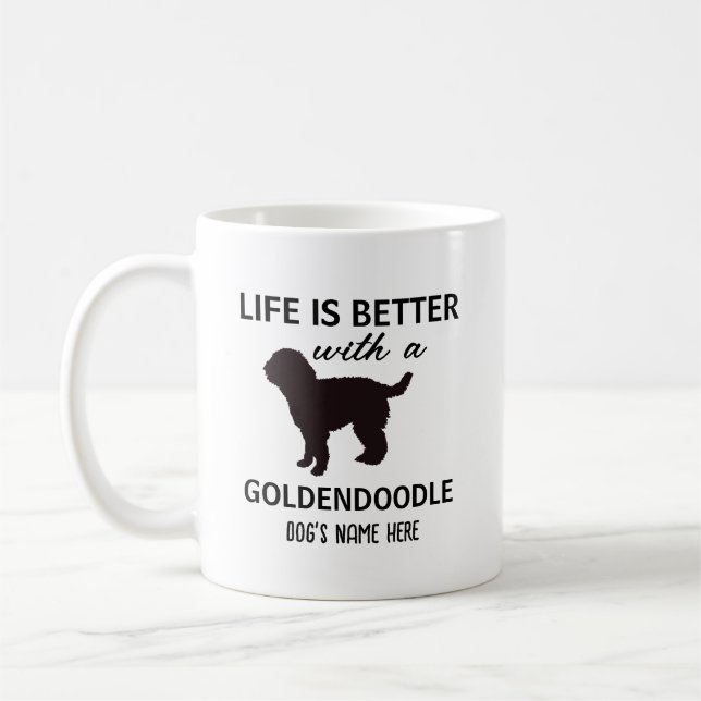 Goldendoodle Personlig Life är bättre Kaffemugg (Vänster)