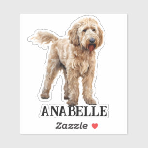 Goldendoodle Personlig Namn Klistermärken