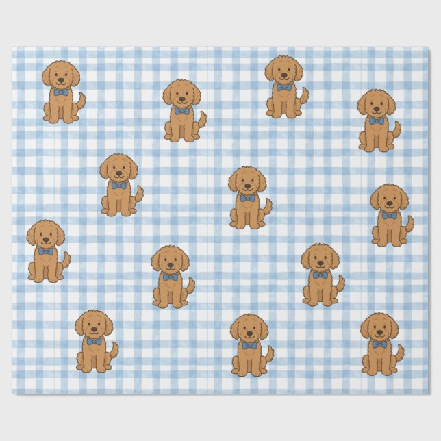 Goldendoodle Play Papper Presentpapper (Platt)