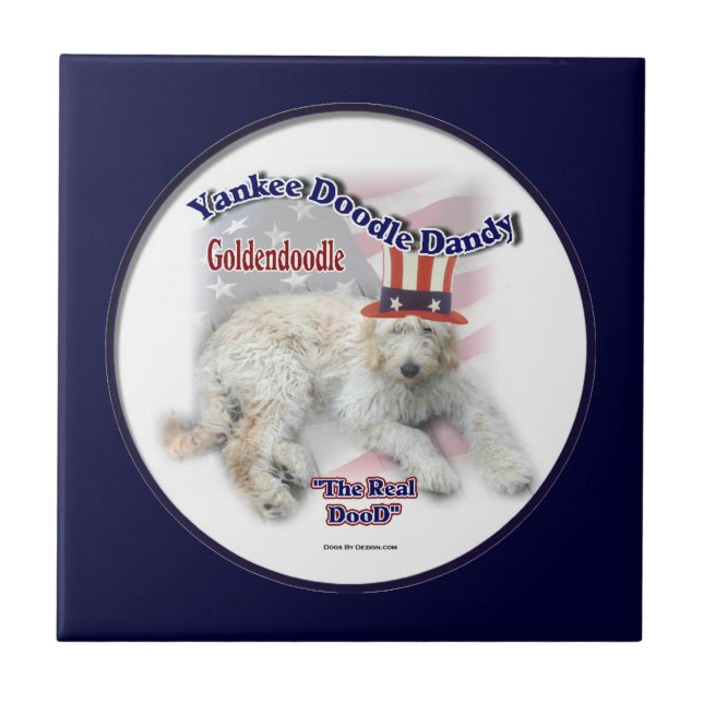 Goldendoodle Poliltical Humor Kakelplatta (Framsidan)