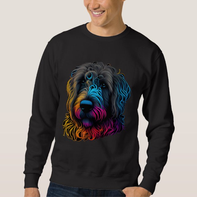 Goldendoodle Pop  Goldendoodle Lång Ärmad Tröja (Framsida)