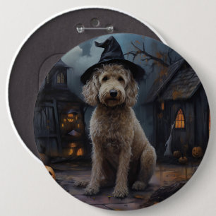Goldendoodle Pumpkins Halloween Scary Knapp