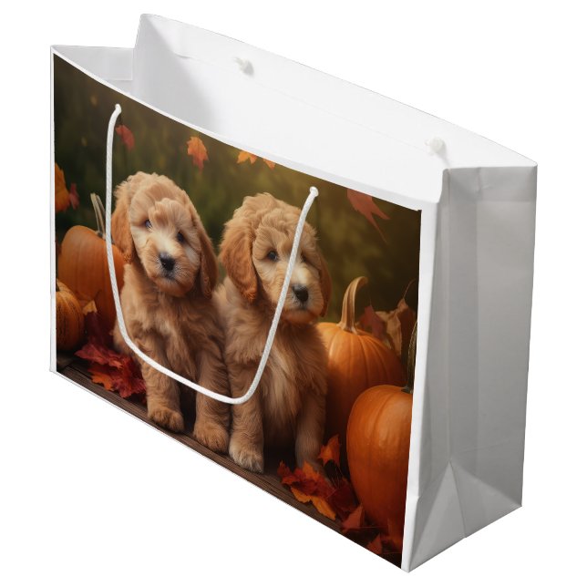 Goldendoodle Puppy Autumn Delight Pumpkin (Framsidan Vinklad)