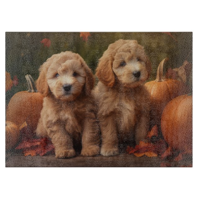 Goldendoodle Puppy Autumn Delight Pumpkin (Framsidan)