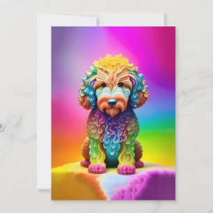 Goldendoodle Puppy Child Födelsedagsfest Inbjudningar