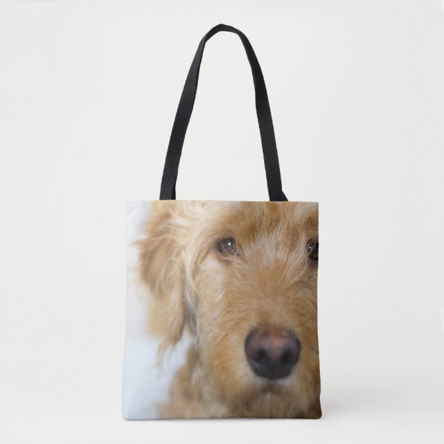 Goldendoodle Puppy Closeup Tygkasse (Framsida)