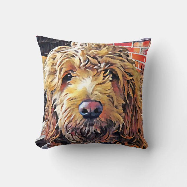 Goldendoodle puppy-kudde kudde (Framsida)