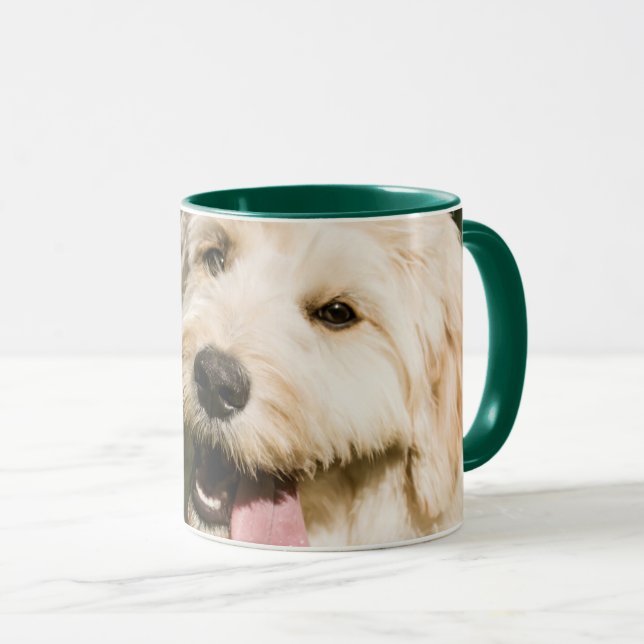 Goldendoodle Puppy Panting Mugg (Framsida höger)