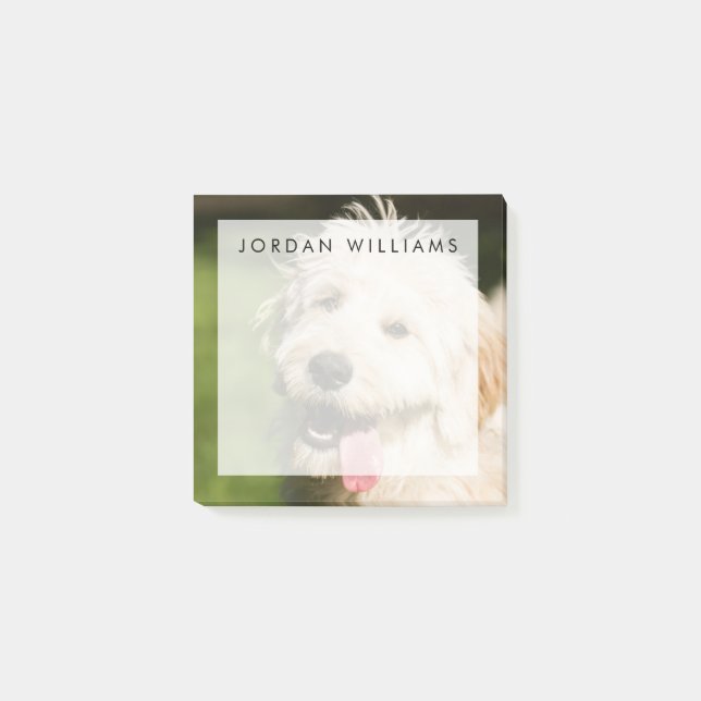 Goldendoodle Puppy Panting Post-it Block (Framsida)