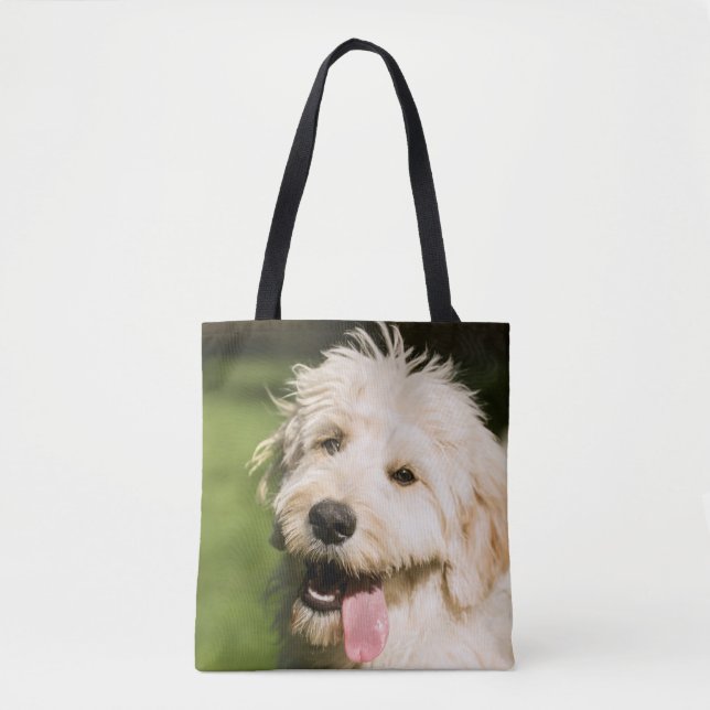 Goldendoodle Puppy Panting Tygkasse (Framsida)