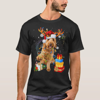 Goldendoodle Reindeer Santa Christmas Funny Dog Pa T Shirt