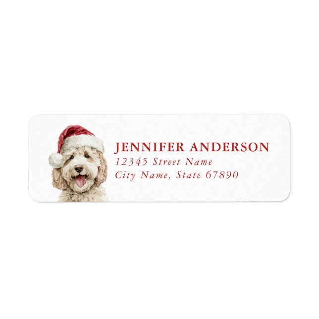 Goldendoodle Returadressetiketter Returadress Etikett (Framsidan)