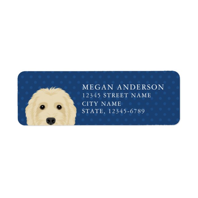 Goldendoodle-Returetiketter Returadress Etikett (Framsidan)