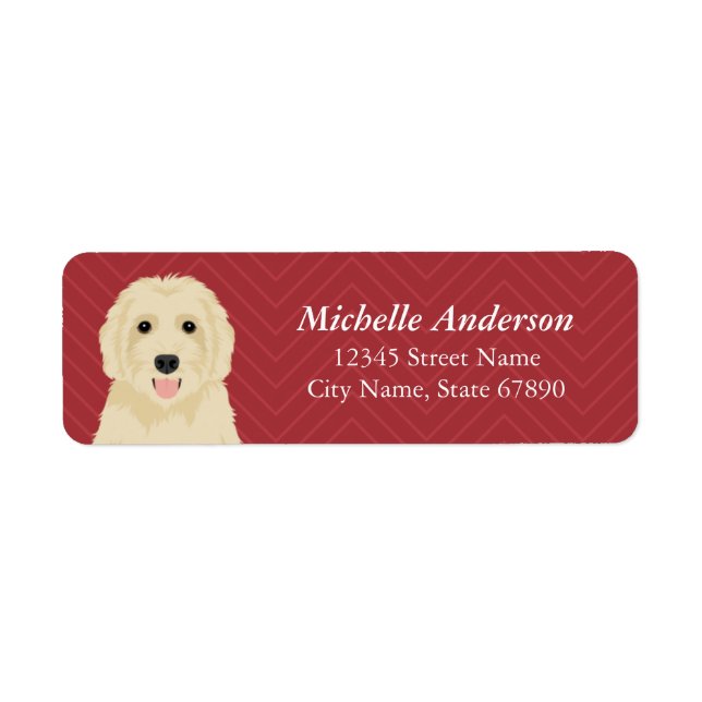 Goldendoodle-Returetiketter Returadress Etikett (Framsidan)