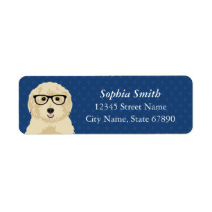 Goldendoodle-Returetiketter Returadress Etikett