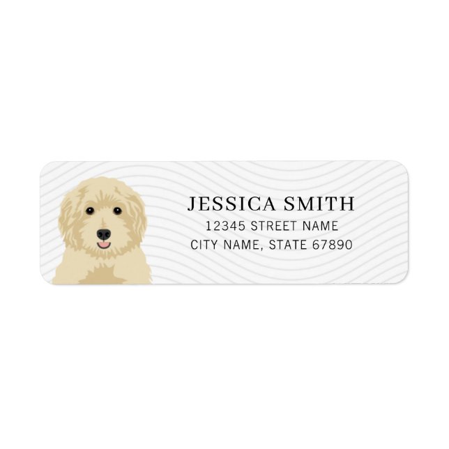 Goldendoodle-Returetiketter Returadress Etikett (Framsidan)