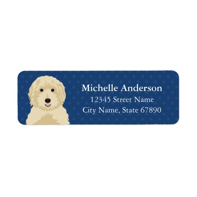 Goldendoodle-Returetiketter Returadress Etikett (Framsidan)