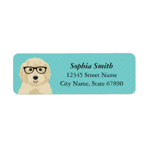 Goldendoodle-Returetiketter Returadress Etikett