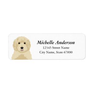 Goldendoodle-Returetiketter Returadress Etikett