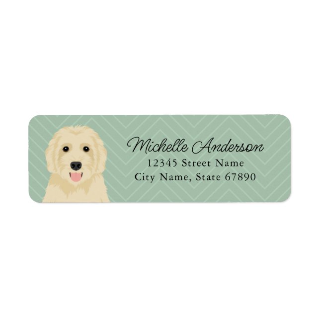 Goldendoodle-Returetiketter Returadress Etikett (Framsidan)