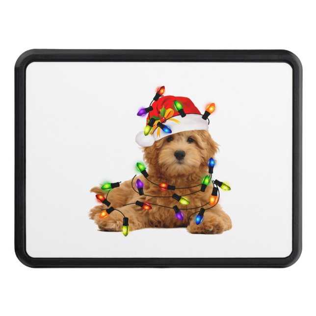Goldendoodle Santa Hund Dragkroksskydd (Framsidan)