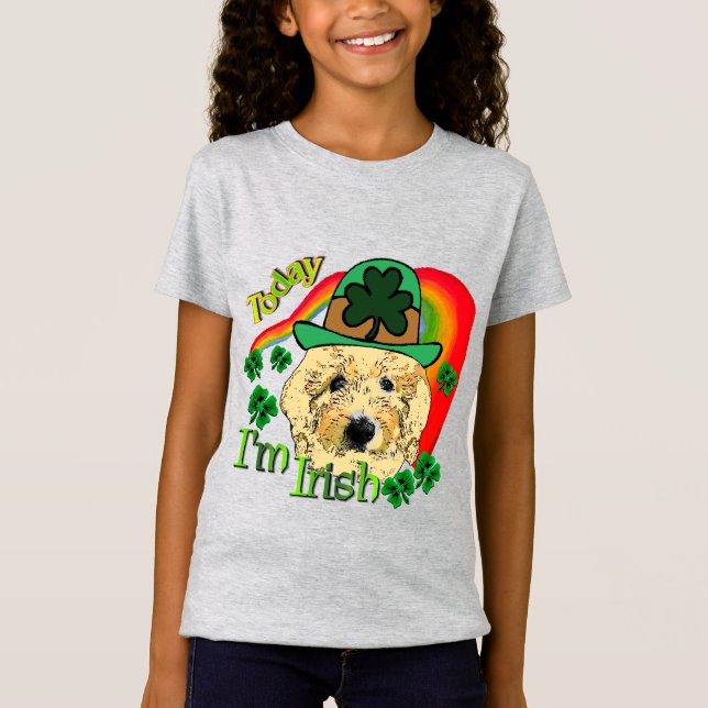 Goldendoodle St patricks day Tee Shirt (Framsida)