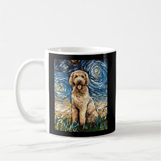 Goldendoodle Starry Night Hund Art by Aja Kaffemugg