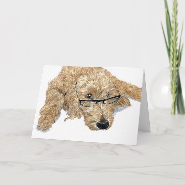 Goldendoodle Stella Greeting Cards Kort (Framsida)
