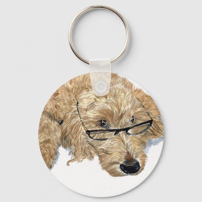 Goldendoodle Stella Keychain Nyckelring (Framsida)
