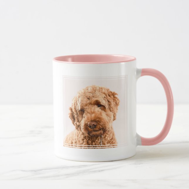 Goldendoodle Studio Porträtt Mugg (Höger)