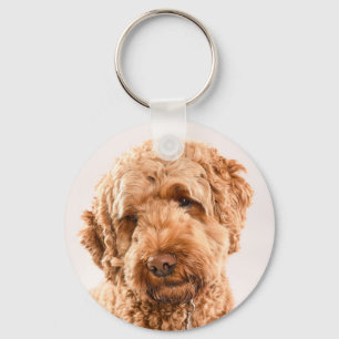 Goldendoodle Studio Porträtt Nyckelring