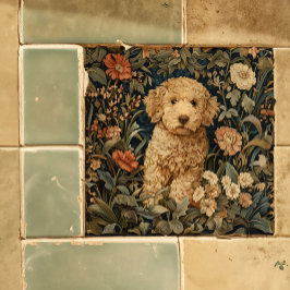 Goldendoodle Tapestry Doodle Puppy Kakelplatta