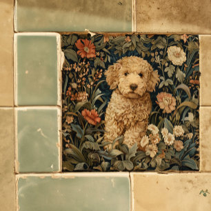 Goldendoodle Tapestry Doodle Puppy Kakelplatta