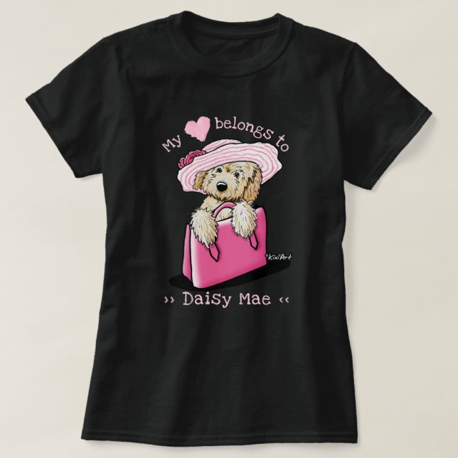 Goldendoodle Tillhören till T Shirt (Design framsida)