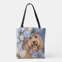 Goldendoodle Trädgårdsfest Blommig Elegant