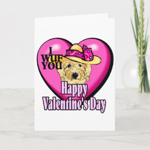 Goldendoodle Valentines day Helgkort