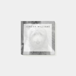 Goldendoodle-valpar på bakgården post-it block