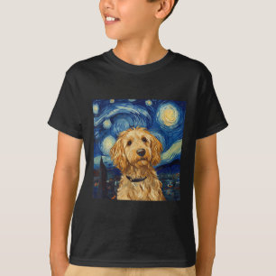 Goldendoodle Van Gogh Starry Night T Shirt